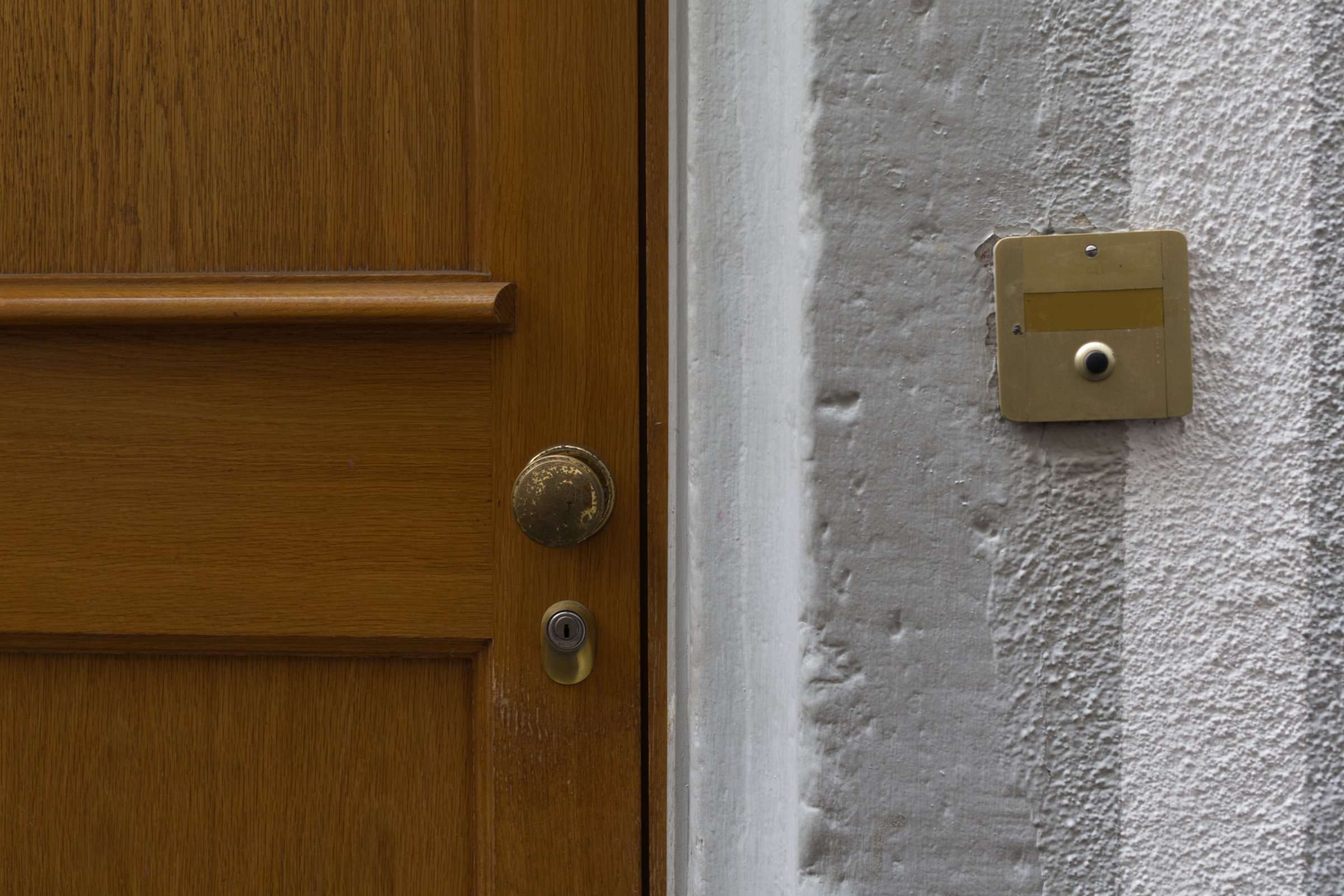 Door with doorbell